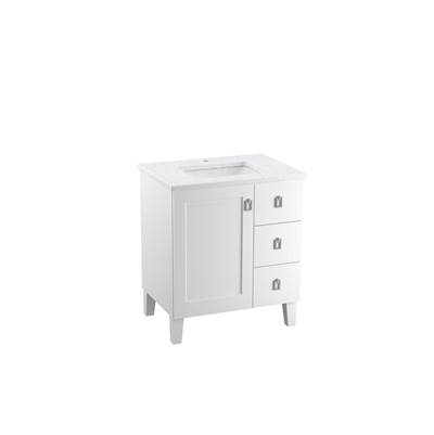 30'' bathroom vanity cabinet with sink and quartz top