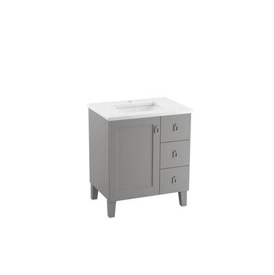30'' bathroom vanity cabinet with sink and quartz top