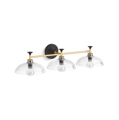 Kohler | Tone | Wall Sconce - Black With Brass Trim