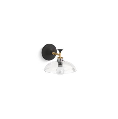 Kohler | Tone | Wall Torchier - Black With Brass Trim
