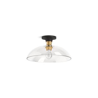 Kohler | Tone | Ceiling Light - Black With Brass Trim