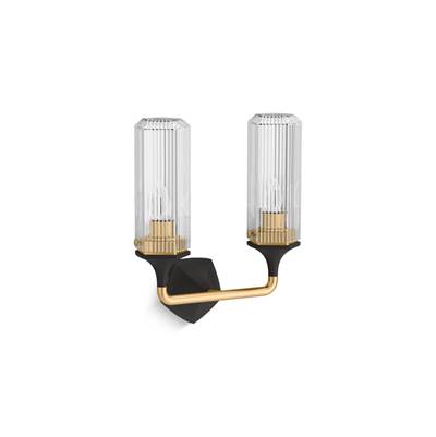 Kohler | Occasion | Wall Sconce - Black With Brass Trim