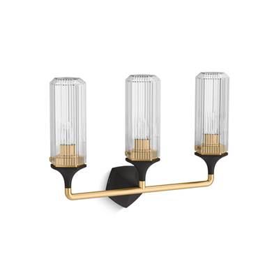 Kohler | Occasion | Wall Sconce - Black With Brass Trim