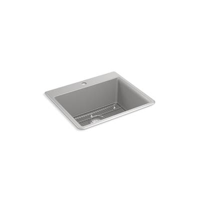 Kohler Kennon 25'' Top-/undermount Single-bowl Kitchen Sink - Matte Grey