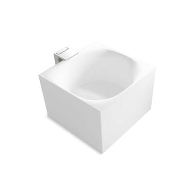 Kohler StillnessE Experience 46'' x 46'' freestanding bath - Honed White