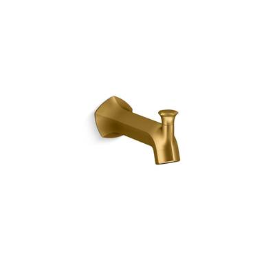 Kohler Occasion Wall-mount Bath Spout with Straight Design and Diverter - Vibrant Brushed Moderne...