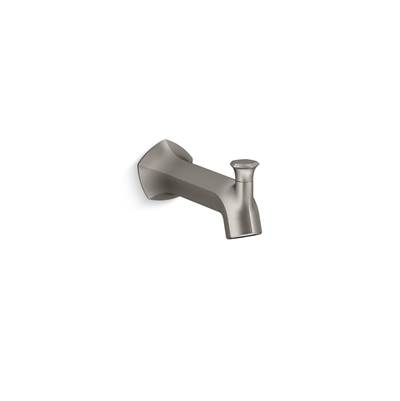 Kohler Occasion Wall-mount Bath Spout with Straight Design and Diverter - Vibrant Brushed Nickel