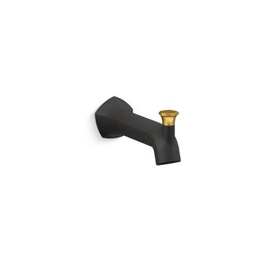 Kohler Occasion Wall-mount Bath Spout with Straight Design and Diverter - Matte Black with...