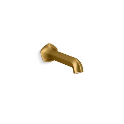 Kohler Occasion Wall-mount Bath Spout with Straight Design, 8'' - Vibrant Brushed Moderne Brass