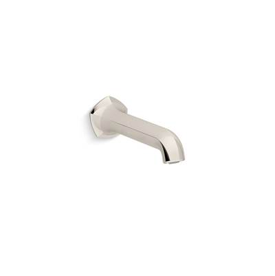 Kohler Occasion Wall-mount Bath Spout with Straight Design, 8'' - Vibrant Polished Nickel