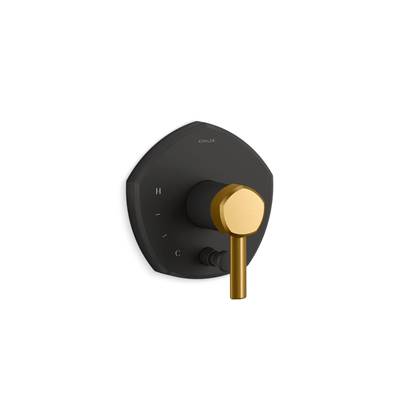 Kohler Occasion Rite-temp Valve Trim with Push-button Diverter and Lever Handle - Matte Black...