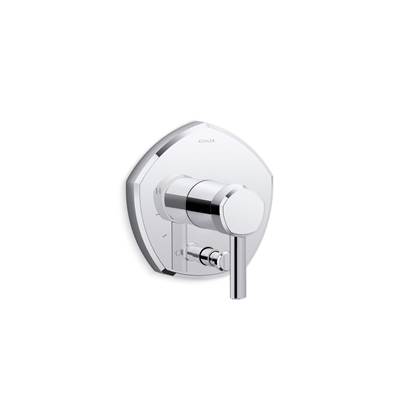Kohler Occasion Rite-temp Valve Trim with Push-button Diverter and Lever Handle - Polished Chrome