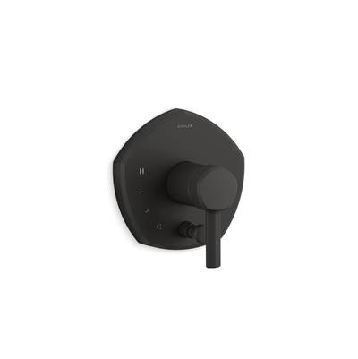 Kohler Occasion Rite-temp Valve Trim with Push-button Diverter and Lever Handle - Matte Black