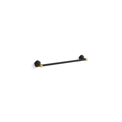Kohler | Occasion | Towel Bar - Matte Black With Brushed Moderne Brass
