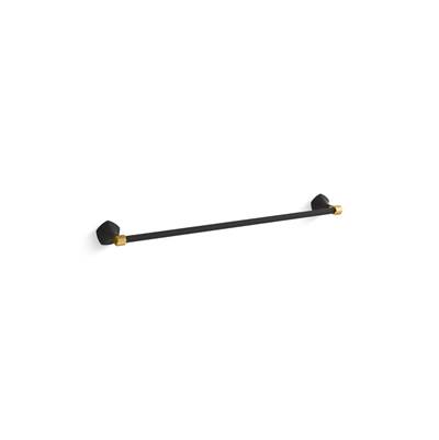 Kohler | Occasion | Towel Bar - Matte Black With Brushed Moderne Brass