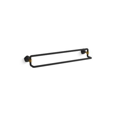 Kohler | Occasion | Towel Bar - Matte Black With Brushed Moderne Brass