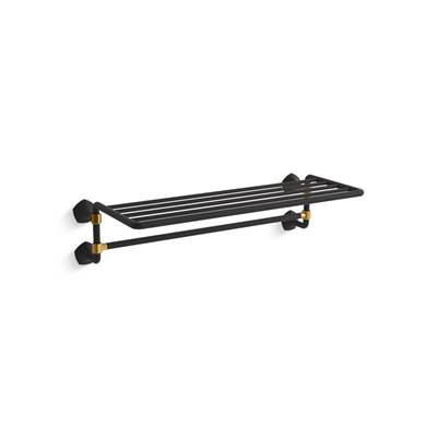 Kohler | Occasion | Towel Bar - Matte Black With Brushed Moderne Brass