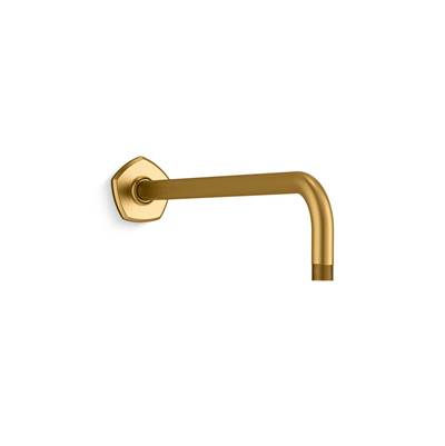 Kohler Occasion Wall-mount Rainhead Arm and Flange - Vibrant Brushed Moderne Brass