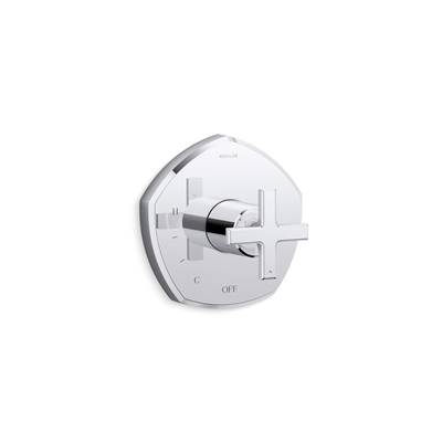 Kohler Occasion Rite-temp Valve Trim with Cross Handle - Polished Chrome
