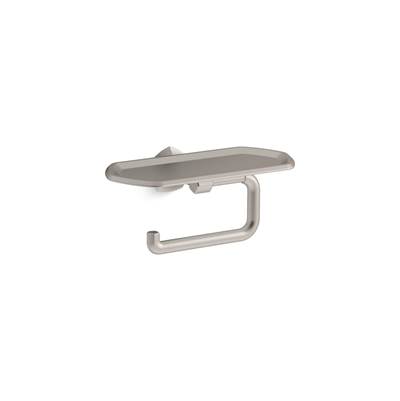 Kohler Occasion Toilet Paper Holder with Tray - Vibrant Brushed Nickel