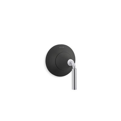Kohler ToneE MasterShower transfer valve trim - Polished Chrome With Matte Black