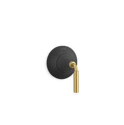 Kohler ToneE MasterShower transfer valve trim - Matte Black With Brushed Moderne Brass