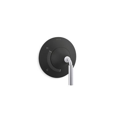 Kohler ToneE Rite-Temp valve trim - Polished Chrome With Matte Black