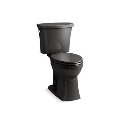 Kohler Kelston Two-piece Elongated Toilet, 1.28 Gpf - Black