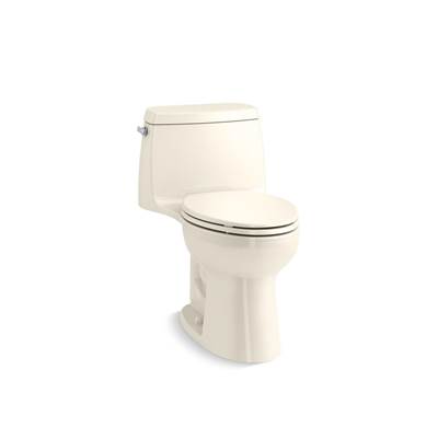 Kohler Santa RosaE ContinuousClean ST one-piece compact elongated toilet, 1.28 gpf - Biscuit