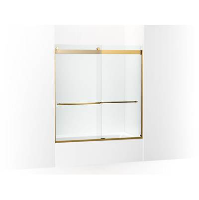 Kohler Levity Plus Frameless Sliding Bath Door, 61-9/16'' H X 56-5/8 - 59-5/8'' W, with...