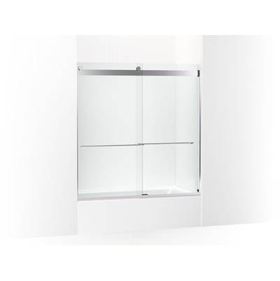 Kohler Levity Plus Frameless Sliding Bath Door, 61-9/16'' H X 56-5/8 - 59-5/8'' W, with...