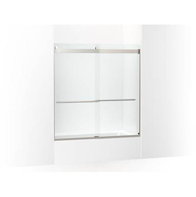 Kohler Levity Plus 61-9/16'' H Sliding Bath Door with 3/8''-thick Glass - Anodized Brushed Nickel