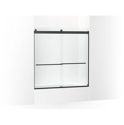 Kohler Levity Plus 61-9/16'' H Sliding Bath Door with 3/8''-thick Glass - Matte Black