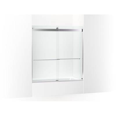 Kohler Levity Plus 61-9/16'' H Sliding Bath Door with 3/8''-thick Glass - Bright Polished Silver