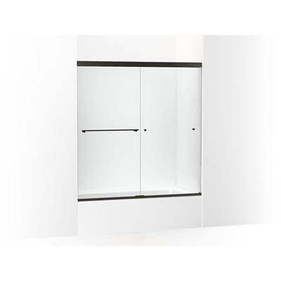 Kohler Revel 62'' H sliding bath door with 5/16''-thick glass - Anodized Dark Bronze