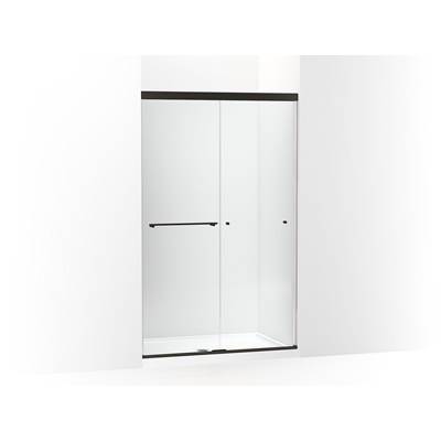 Kohler Revel Sliding shower door, 76'' H x 44-5/8 - 47-5/8'' W, with 5/16'' thick Crystal Clear glass - Anodized Dark Bronze