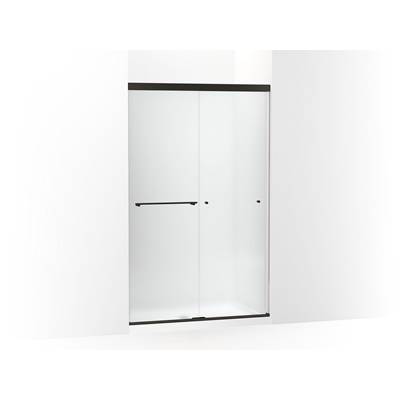 Kohler Revel Sliding shower door, 76'' H x 44-5/8 - 47-5/8'' W, with 5/16'' thick Frosted glass - Anodized Dark Bronze