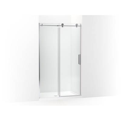 ComposedE Sliding shower door, 78'' H x 44-1/8 - 47-7/8'' W, with 3/8'' thick Crystal Clear glass