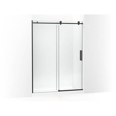 ComposedE Sliding shower door, 78'' H x 56-1/8 - 59-7/8'' W, with 3/8'' thick Crystal Clear glass