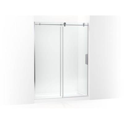 ComposedE Sliding shower door, 78'' H x 56-1/8 - 59-7/8'' W, with 3/8'' thick Crystal Clear glass