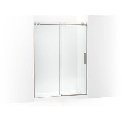 ComposedE Sliding shower door, 78'' H x 56-1/8 - 59-7/8'' W, with 3/8'' thick Crystal Clear glass