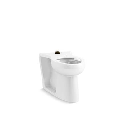 Kohler Modflex Adjust-a-bowl Floor-mount Top Spud Flushometer Bowl with Bedpan Lugs - White