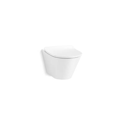 Brazn Wall-hung round-front toilet, dual-flush
