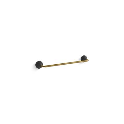 Kohler | Tone | Towel Bar - Matte Black With Brushed Moderne Brass