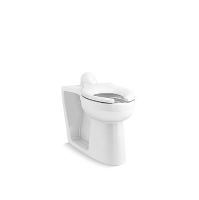 Kohler Modflex Adjust-a-bowl Floor-mounted Rear Spud Flushometer Bowl - White