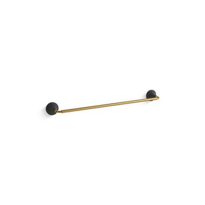 Kohler | Tone | Towel Bar - Matte Black With Brushed Moderne Brass