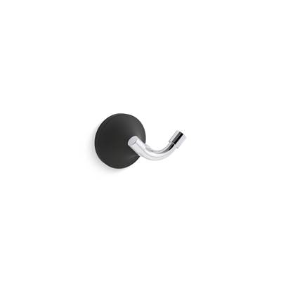 Kohler | Tone | Robe Hook - Polished Chrome With Matte Black