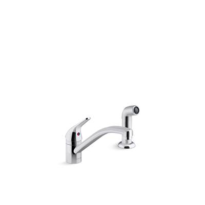 Jolt Single-handle kitchen sink faucet with side sprayer - Polished Chrome
