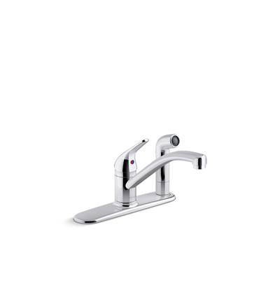 Jolt Single-handle kitchen sink faucet with side sprayer - Polished Chrome