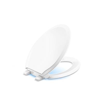 Kohler Rutledge Nightlight ReadyLatch Quiet-CloseE elongated toilet seat - White